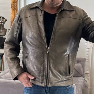 Danier Men's Leather Jacket - Distressed Gray